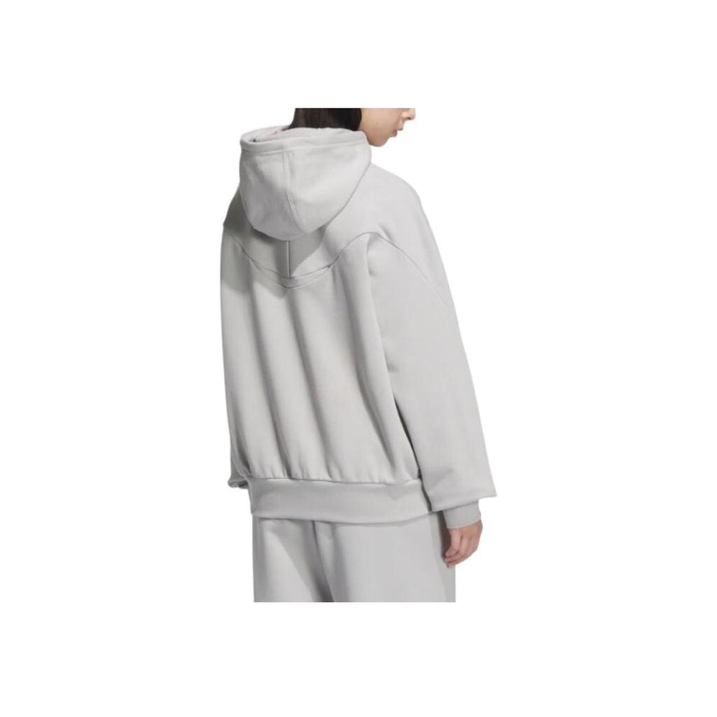 adidas Fustl Bunda Mikina Módní Univerzální Bunda s Dlouhým Rukávem Dámská Bunda Šedá JY8067