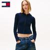 TOMMY JEANS Women's Cable Knit Hooded Cardigan