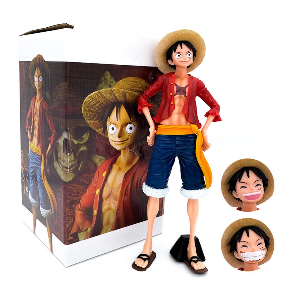

Новая 27-сантиметровая аниме-фигурка One Piece Смайлик Луффи, модель персонажа, украшения, три формы