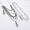 European and American Light Luxury Exquisite Exaggerated Multi-strand Rope Waterfall Tassel Pendant Multi-layer Necklace Sweater Chain Women