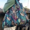 Foldable Reusable Shopping Bag Hidden Handle Tote Lightweight Grocery Storage Pouch with Inner Pocket for Travel Camping Beach