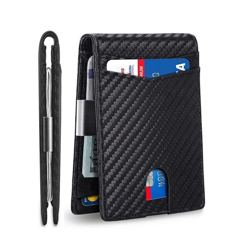 Anti-Theft Carbon Fiber Card Holder Minimalist Men Wallets Credit Card Holder  Business