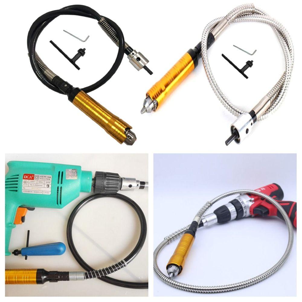 6.5mm Flex Shaft Adapter Stainless Steel Flexible Extension Tube Flexible Drill Extension Multifunctional Rubber Handle