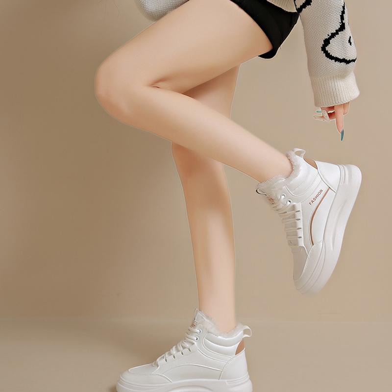 Wollfleece Schuhe Damen Anti Kalt Warm Sport Winterschuhe Stiefeletten Damen Verdickt Warm Schnee