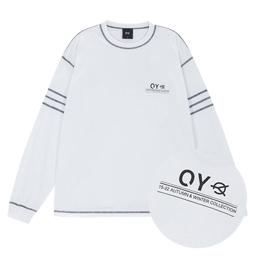 Oy Cover Stitch Logo Long Sleeve - White White/2 Size