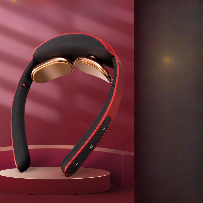 

Складной шейный массажер, импортный многофункциональный массажер для шеи, импульсный физиотерапевтический протектор для шеи красный