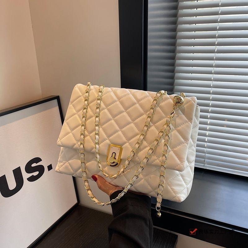 Large-capacity Diamond Bag, New Chain Bag, High-end Sense of Foreign Style, Versatile Single Shoulder Messenger Tote Bag