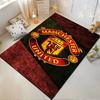 Manchester United Logo Carpet, Red and Black Soccer Fan Rug Decor Suitable for use as an anti-slip for living room bedroom sofas
