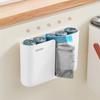 Wall Mount Plastic Bag Dispenser,No Drill Kitchen Storage Box for Under Sink Cabinet