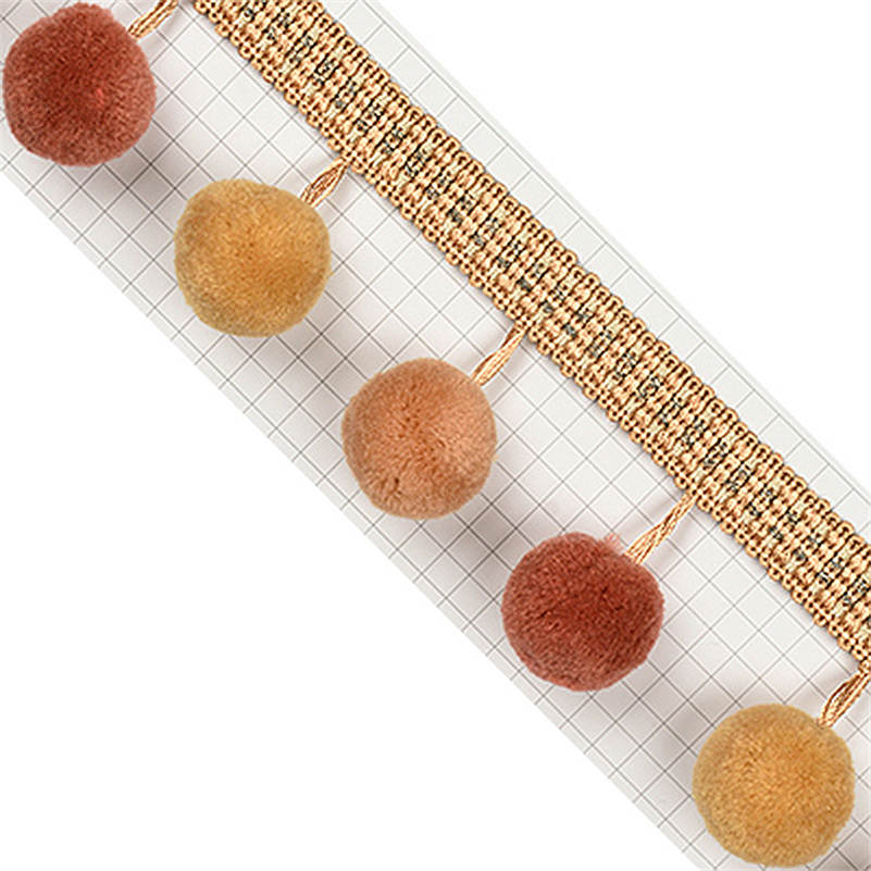 4 Meter Large Pom Pom Bobble Trim Fringe Curtain Sewing Tassel Balls Trimming Pompoms Upholstery Furniture Cushion Decor Crafts