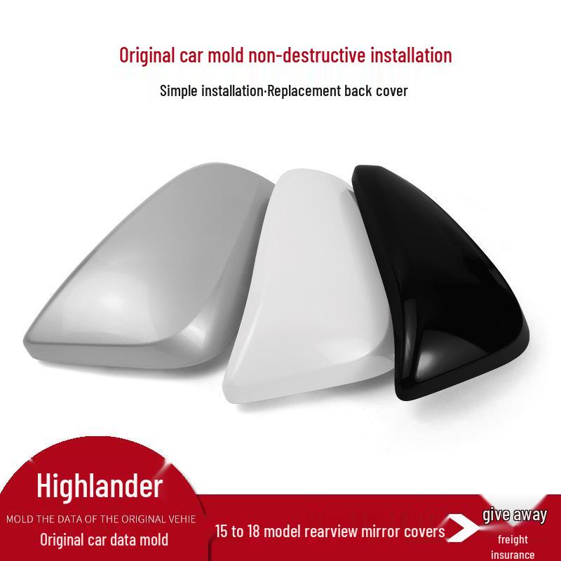 

Rearview Mirror Shell & Reflector for 2015-2018 Toyota Highlander Models Unpainted - Passenger (Right)