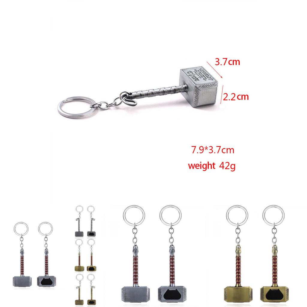Thor Hammer Keychain With Zinc Alloy Bottle Opener For Gift Souvenirs