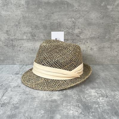 25 New Natural Salty Straw Woven Hollow Straw Hats For Men And Women Summer Vacation Seaside Curled Panama Top Hat