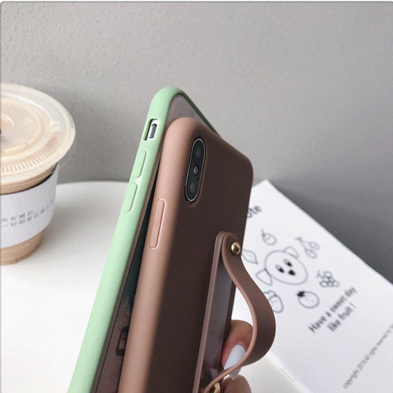 IPhone Samsung Huawei Xiaomi uchun 3C Digital Yumshoq Silikon G'ilof Qo'l Bilaguzuk Tutqich Stend bilan