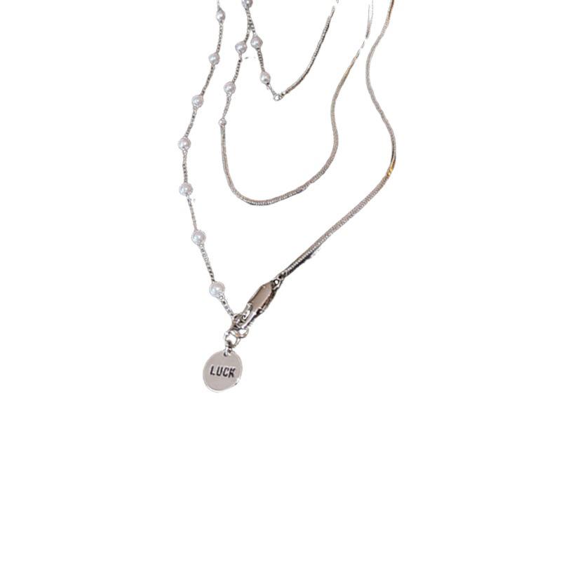 2023 Elegant Pearl Pendant Necklace: Niche Design Sweater Chain for Women