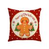 New Winter Christmas Gingerbread Man Printed Pillow Cover Sofa Home Decoration Cushion Cushion Cover