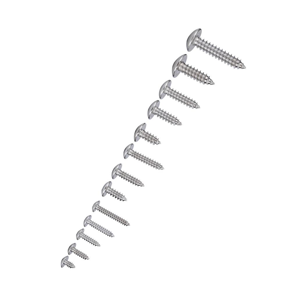 180 Pcs 304 Stainless Steel Self Tapping Screws M3 M4 M5 M6 Truss Head Sheet Metal Screws Flat Head Coarse Threaded Wood Screws