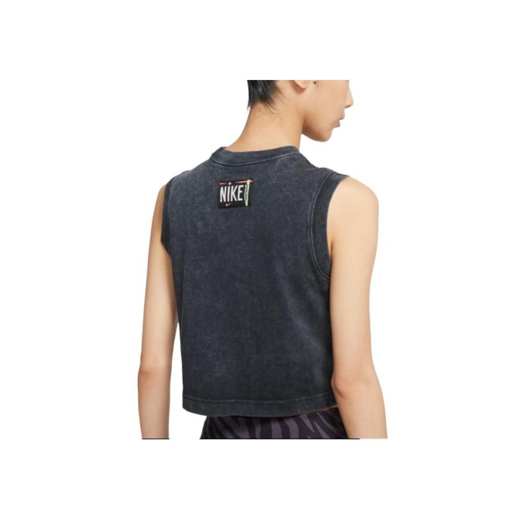 Nike Solid Color Sleeveless Short Casual Vest Women Tops Black CZ9853-010