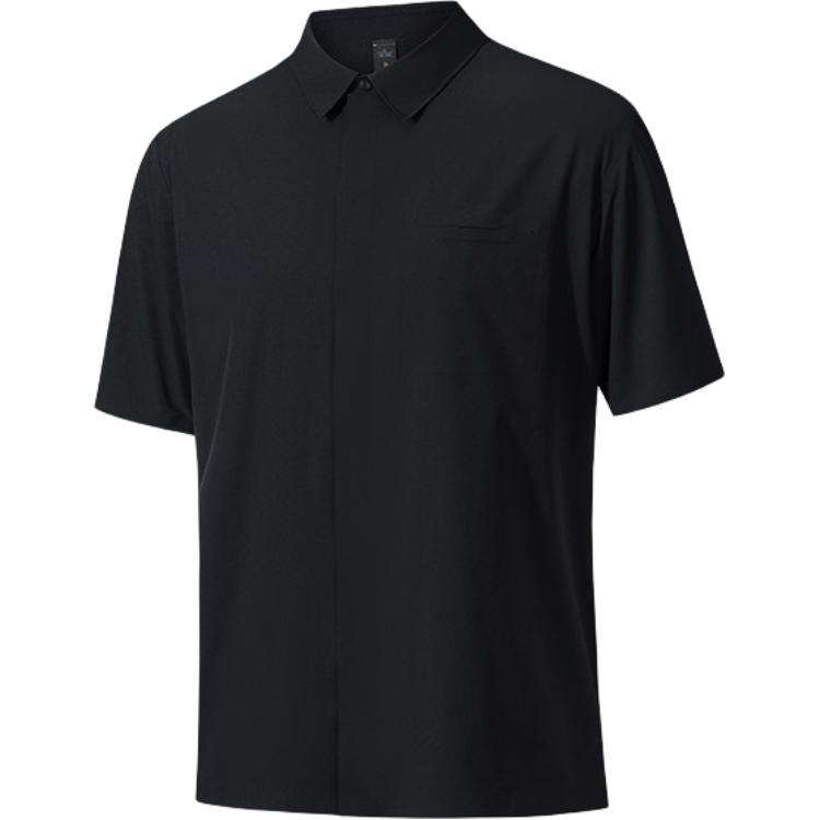 

Anta Champion Серия Всепогодная Однотонная Удобная Повседневная Простая Футболка-поло с коротким рукавом Мужские футболки-поло Базовый черный 152520143-2 XL