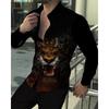 Men's Luxury Social Men's Shirts Lapel Button Shirts Casual Plaid Print Long Sleeve Tops Mens Club Prom Cardigan Tops
