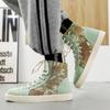 Fashion Printed Men's High-Top Shoes Casual Comfortable Men Skateboard Shoes Platform Black Sneakers Man Zapatillas Informales