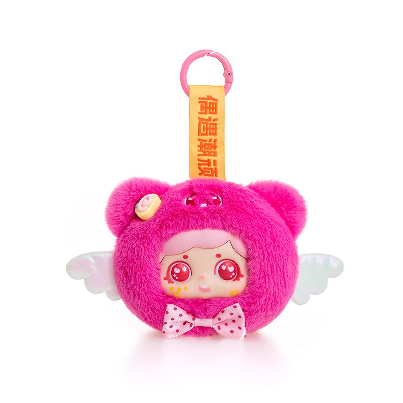 Mini small face vinyl doll plush toy girl backpack pendant exquisite keychain ground marketing pendant