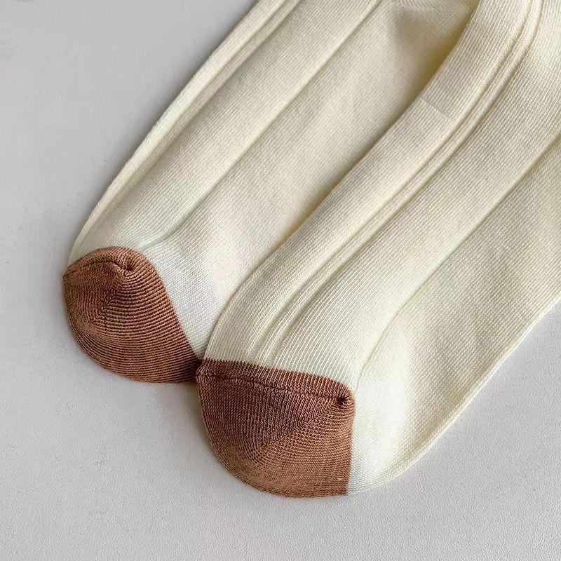 Women Stockings Knee High Colorful Stripe Long Socks Thin Summer For Lady Girls Student Socks School Party Comfortable Knee Sock