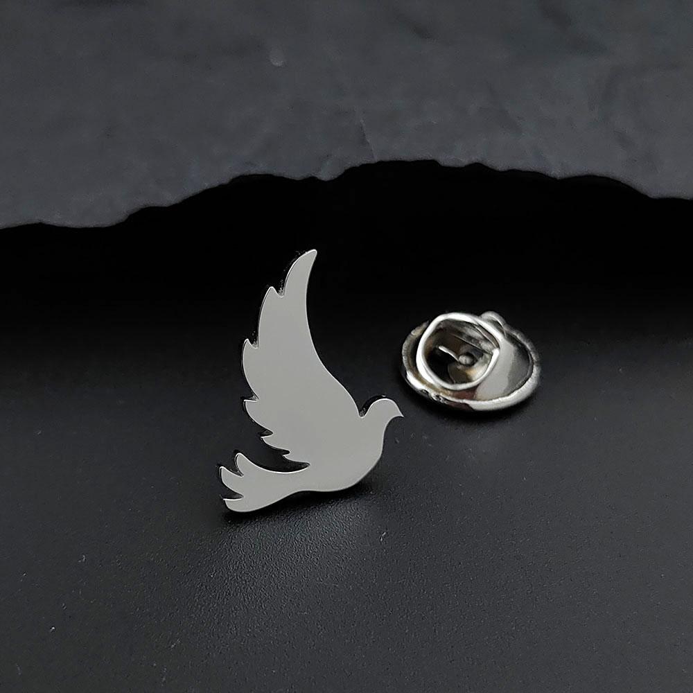 

Stainless Steel Hummingbird Brooch Men Cute Animal Design Jewelry Wedding Men s Shirt Suit Badge Lapel Pins Accessory