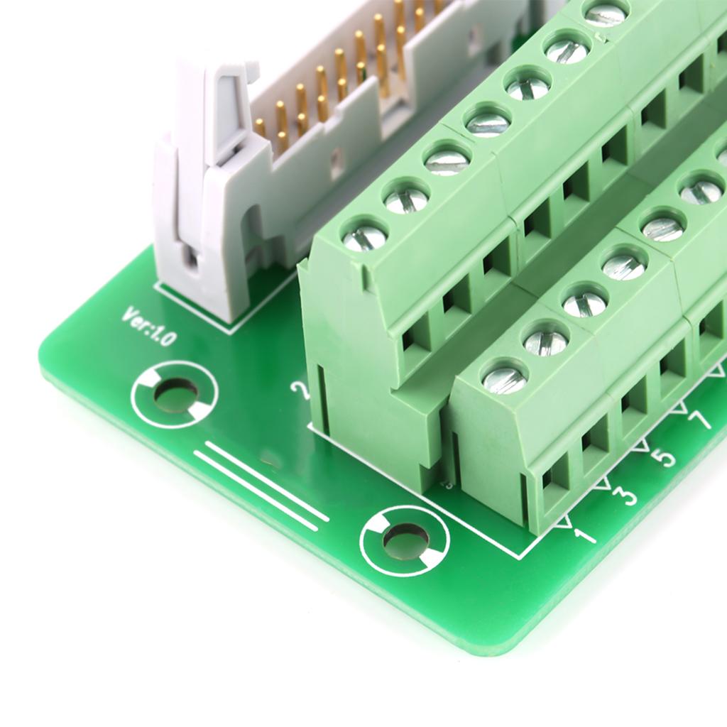 IDC20P 20Pin Männlichen Header Board Terminal Block Anschluss PLC Interface mit Halterung