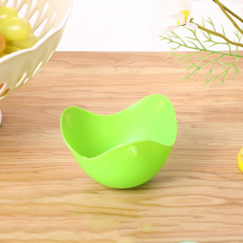 1pc Silicone Steamer Egg Tray Food Grade Portable Firm Egg Trays Portable Anti Roll Egg Tray Kitchen Accessories зелёный