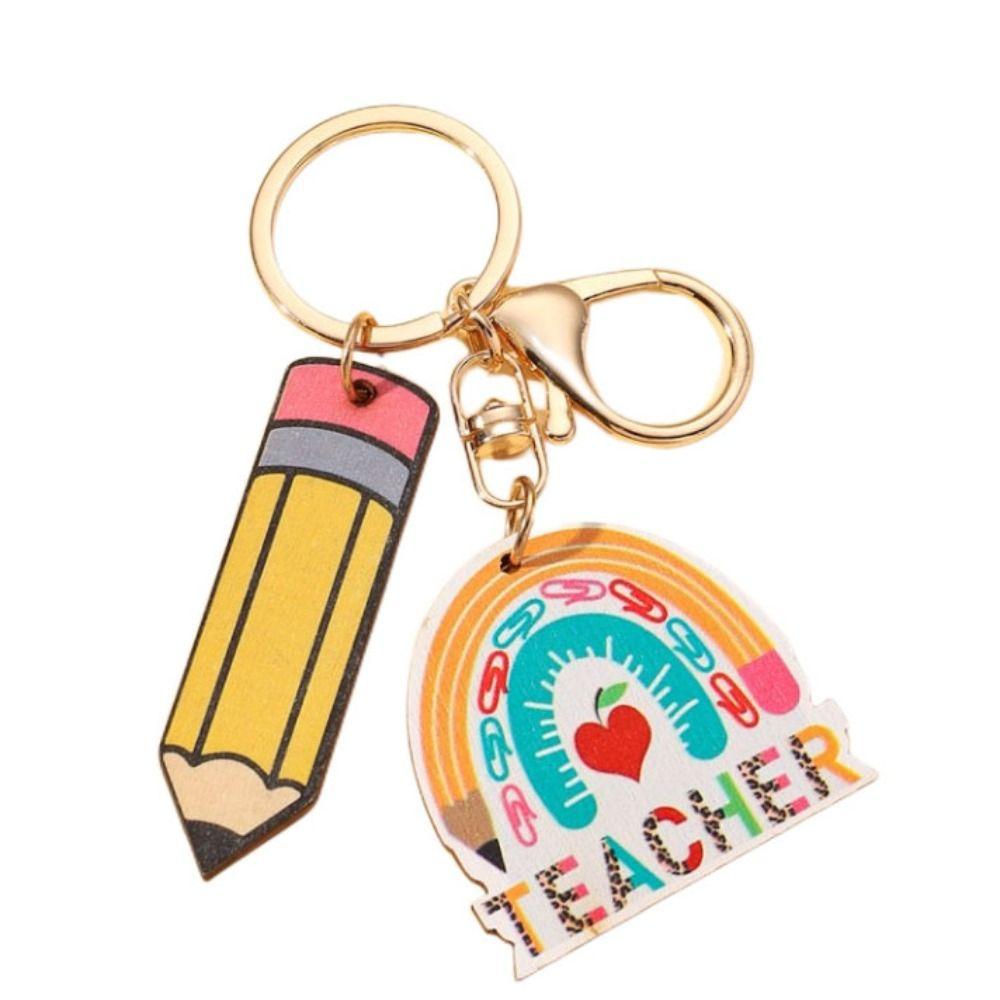 

Wooden Teacher s Day Keychain English Letter BE KIND Keychain Female Lady Girl Style 5