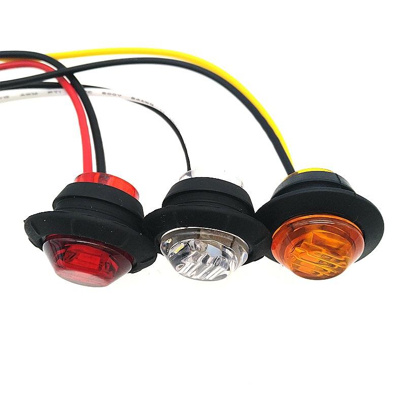 A Pair  Round Turn Signal Lamp 12V-24V General Automobile Side Lamp Signal Lamp LED Side Lamp Turn Signal Lamp Middle Net Lamp
