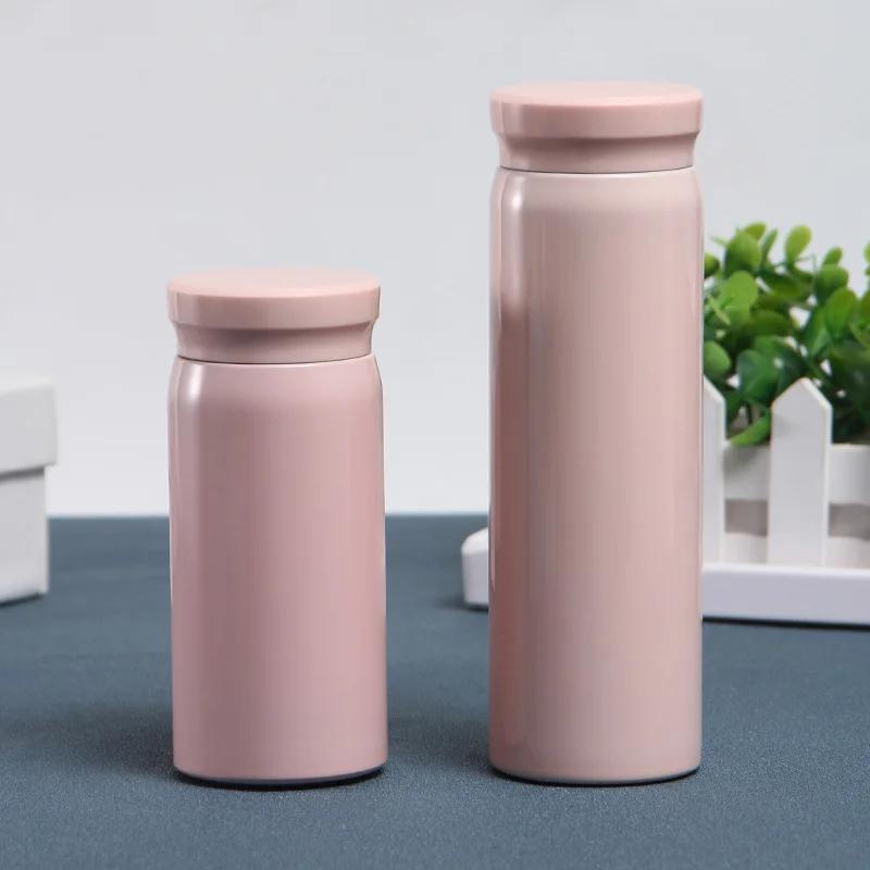 

Карманный термос на 200 мл 300 мл, термос из нержавеющей стали, изолированный термос, чашка для воды, чая, кофе, бутылка для воды для кемпинга 200ml розовый