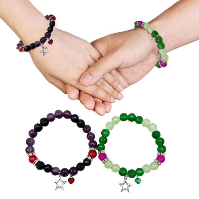 Star Guitar Y2k Cool Girl Acrylic Beads Guitar Five-pointed Star Stacked Bracelets Couple Ins Niche Pentagrams Bracelets