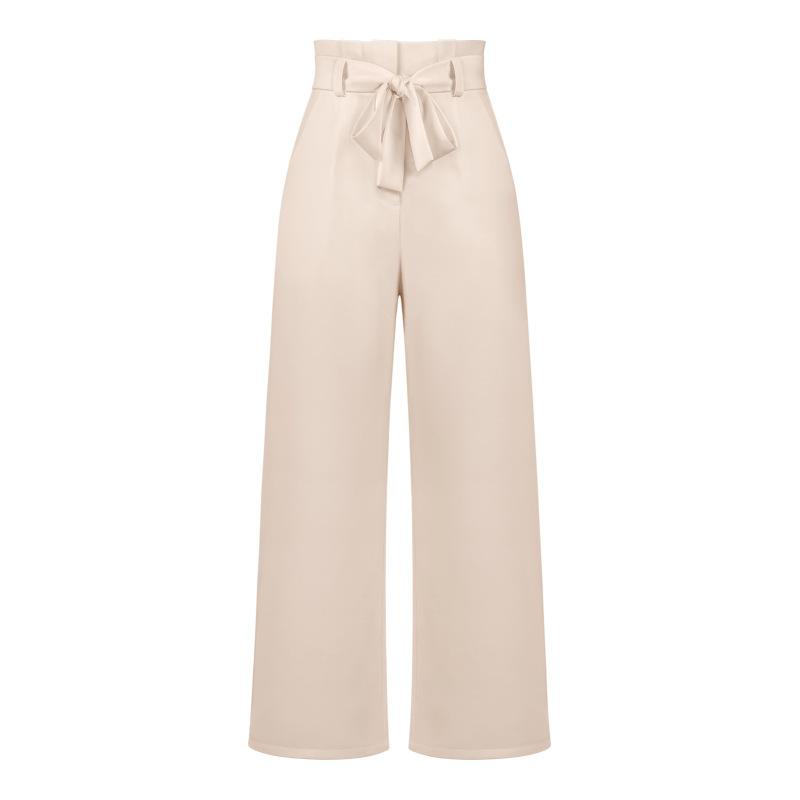 Pantaloni da abito da donna estivi da ufficio Pantaloni casual versatili a gamba larga con pantaloni a cintura