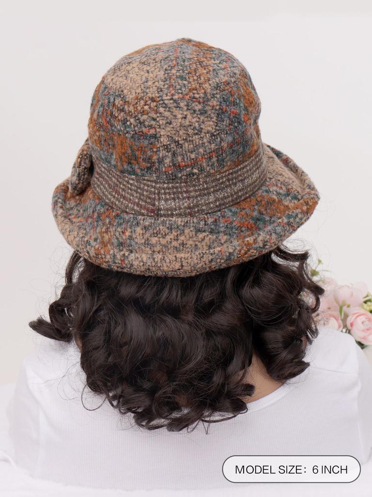 1 Winter Fashionable Fisherman Hat Simulation Hair Short Roll Mom Style Hat Wig
