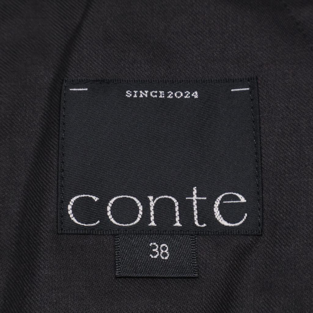 CONTE Black embroidered lace pleated pants Bottoms 38 blackUsed