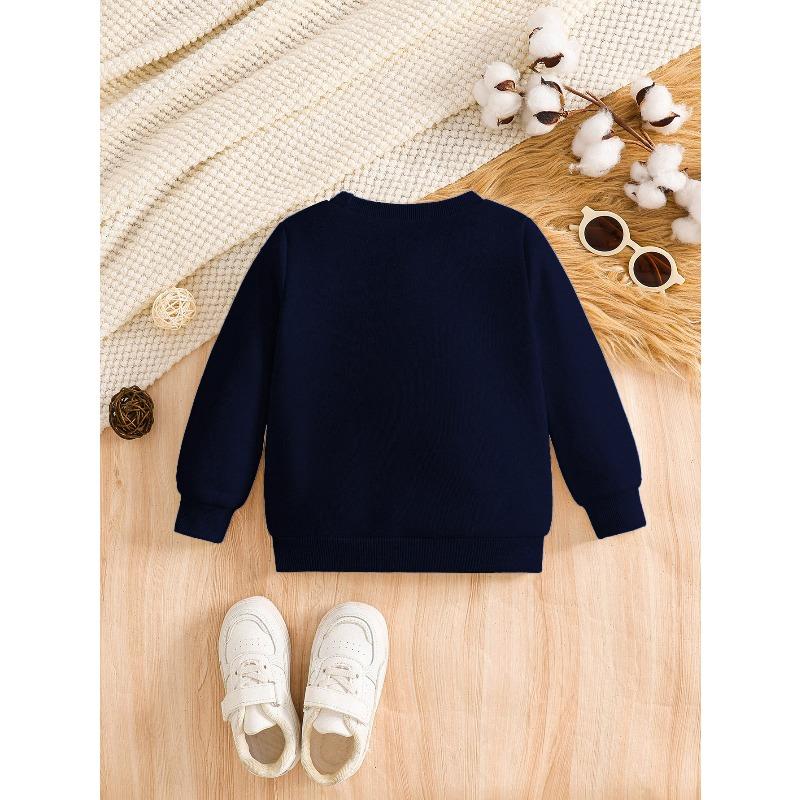 European sizes Trendy "Ready to CRUSH Kindergarten" Pencil Off-Road Vehicle Print Kids' Fashion Comfortable Versatile Casual Crewneck Sweatshirt