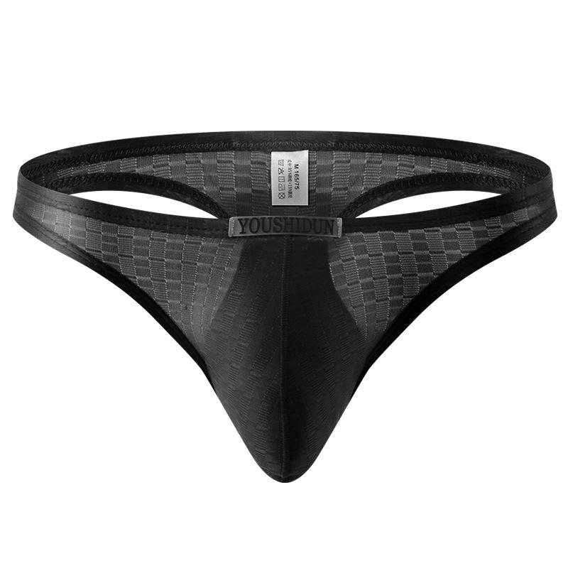 Men's Seamless U-Convex Low Waist Breathable Thong for Running & Fitness