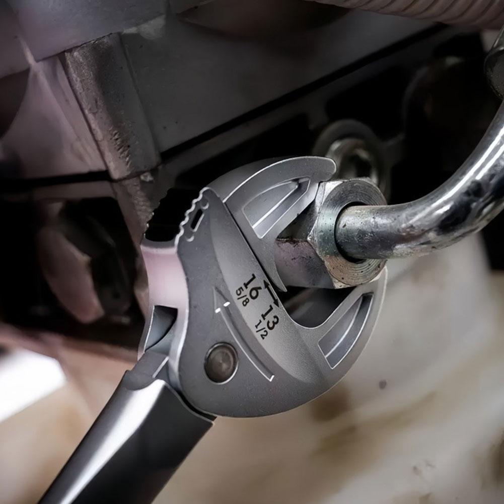 For Automotive Repair, Plumbing Heavy-Duty Industrial Crab Claw Wrench - Quick-Adaptive Ratchet, Wide Jaw Adjustable Tool