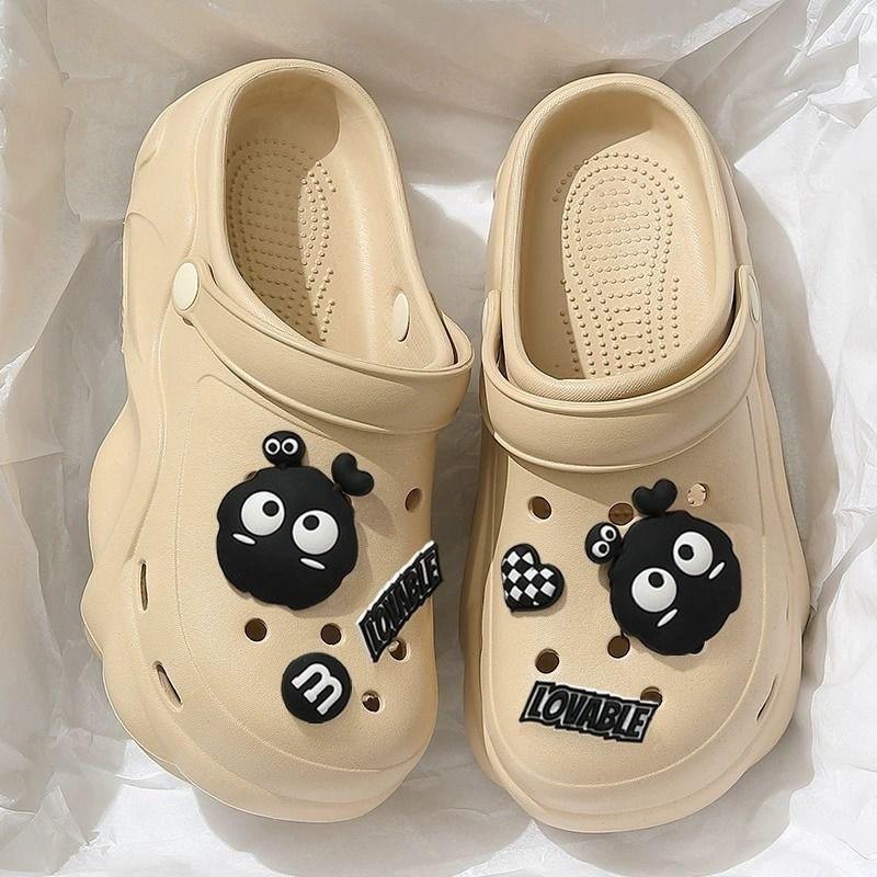 Women's 2025 Summer EVA Platform Clog Slippers - Height-Enhancing, Anti-Slip Beach Sandals