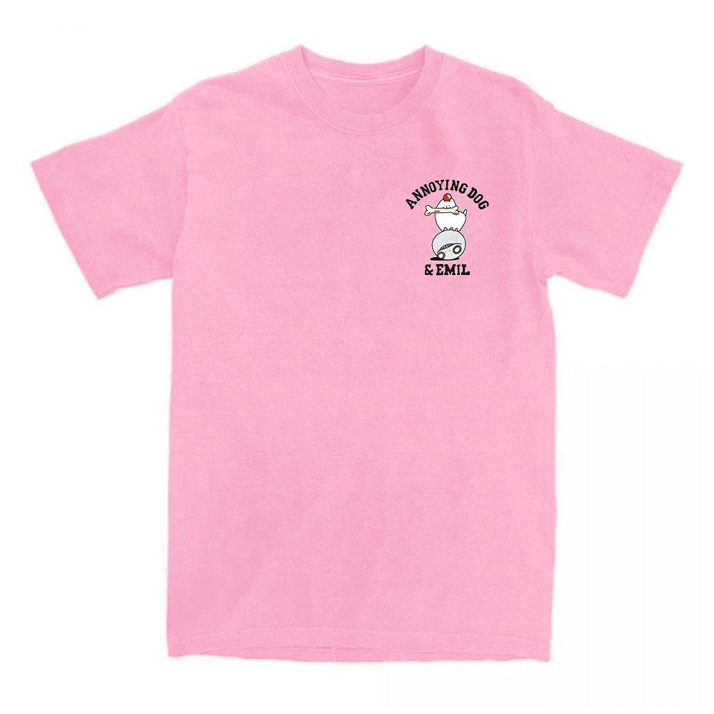 Annoying Dog and Emil Tee Game UNDERTALE X SQUARE ENIX T-shirt Short Sleeve Loose Cotton Tshirts Streetwear Graphic T Shirt