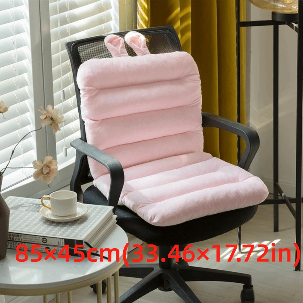 New Soft Desk Chair Cushion Winter Warm Velvet Seat Cushion Removable Thickened Back Support Cushion Office Computer Chairs