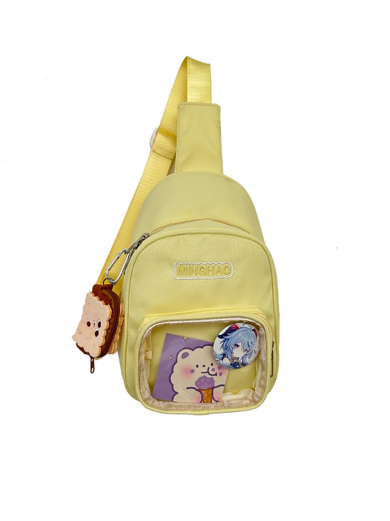 Japanese Small Fresh Breast Bag Female Ins Wind Versatile Cute Transparent Pain Bag Summer Casual Girl Crossbody Small Backpack