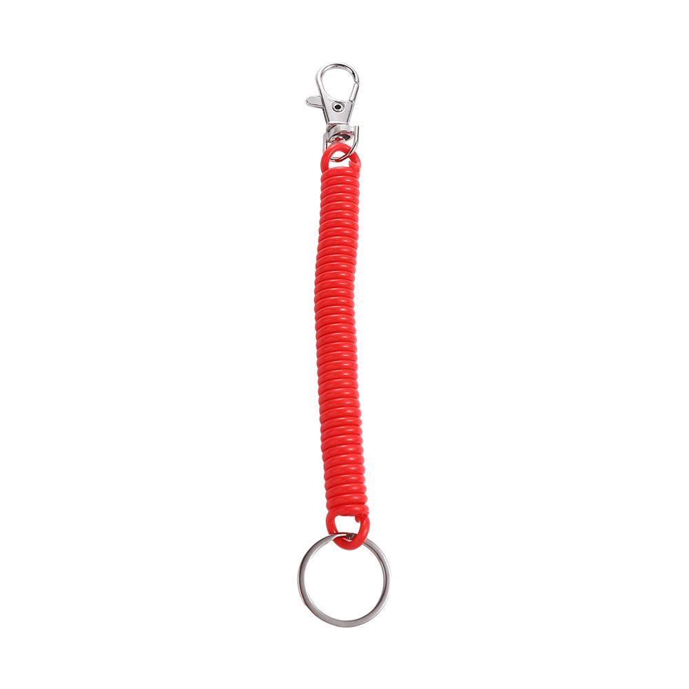 Lanyard Key Ring Key Chain Holder Stretch Spring Coil Anti-lost Lobster Clasp Keyring Key Hooks