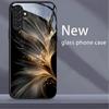 Marble Painted Tempered Glass Phone Case For Samsung Galaxy S26 Ultra S25 Plus S23 S24 Ultra S20 FE S21 FE Cases Hard Back Cover