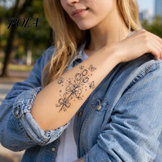3 Pezzi Adesivi Tatuaggio Impermeabili per Uomo Donna, Viso Corpo Braccio Petto Spalla Coscia Vita Tatuaggio Temporaneo Decalcomania, Tatuaggio Finto Body Art a Lunga Durata