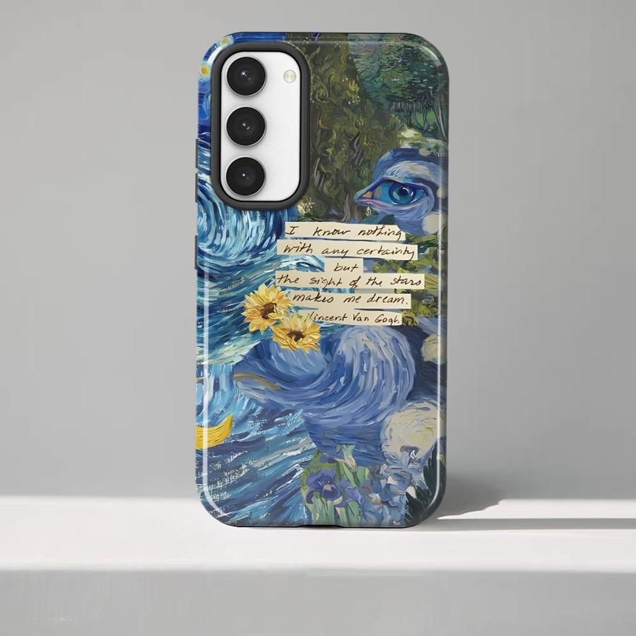 Van Gogh Starry Sunflowers Soft Cover Capa Phone Case for Samsung Galaxy S25 S23Ultra A26 S24 Ultra A36 A56 S23 S20 FE A16