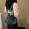 Mehrere Taschen Denim Tasche Große Kapazität Retro Pendler Umhängetasche