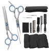 12pcs Hair Cutting Scissors Kit Stainless Steel Haircut Shears Hairdressing Cape Clips Comb Set
